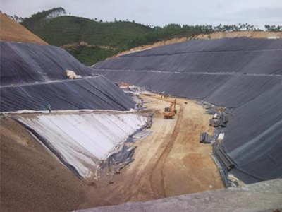 Geotextile laying process